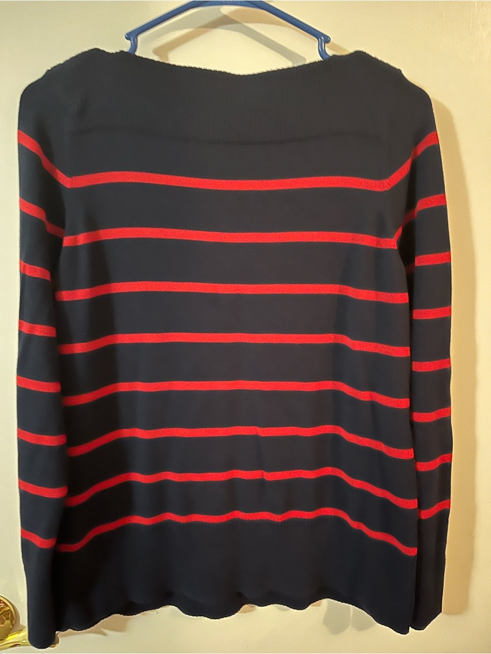 Chaps Blue and red XL Knit Sweater boatneck